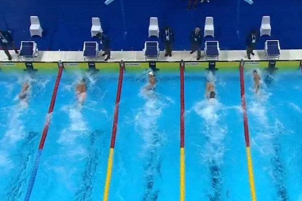 Indian men swimming team in final in hindi