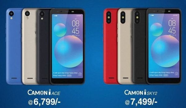 Tecno Camon iACE and iSKY 2 launched in India