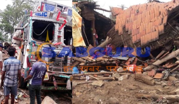 Six killed, two injured as uncontrolled truck entered into dhaba in Chhindwara