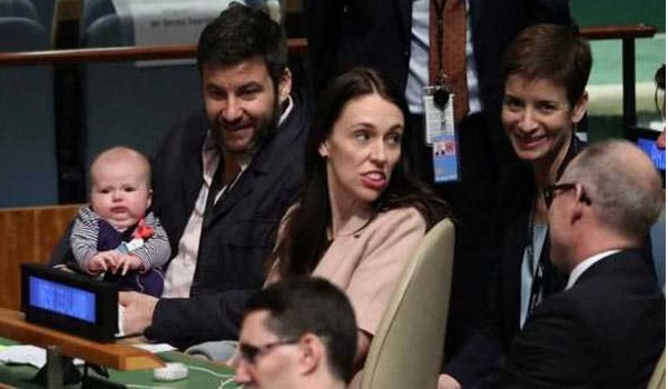 New Zealand PM brings baby daughter to UN General Assembly
