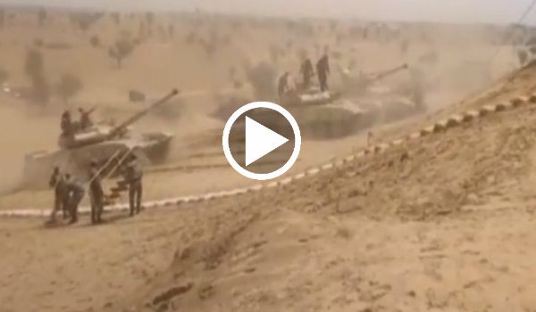 indian army Exercise Vijay Prahar in the Mahajan Field Firing Ranges