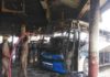 Woman Sets a VOLVO Bus on Fire in Varanasi