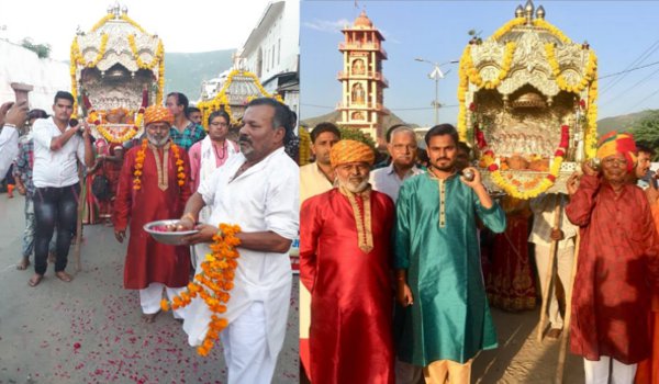 jal jhulani ekadashi celebration by joganiya dham pushkar