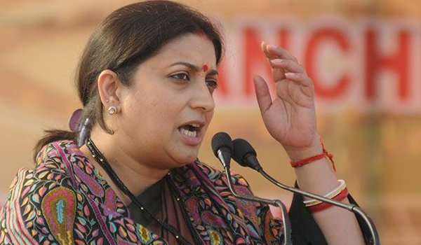 Union minister Smriti Irani
