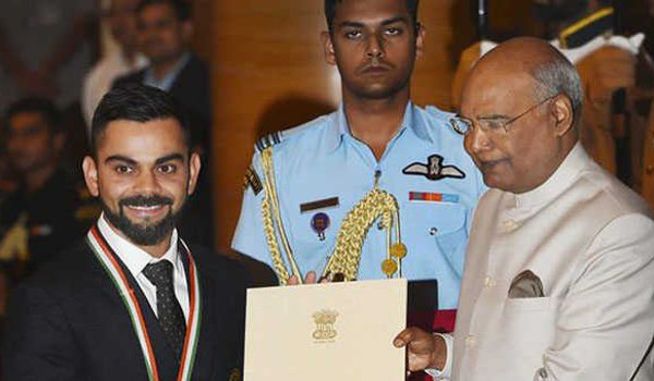 Virat Kohli and Mirabai Chanu conferred khel ratna, neeraj chopra, hima das get Arjuna award