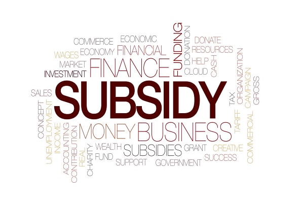 ethanol making mills subsidy of 59 rupees per liter