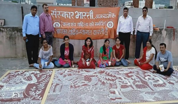 saanjhi kala workshop organised by sanskar bharti ajmer
