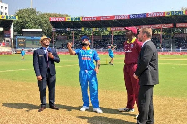 IND V WI 4RTH ODI India won the toss, decided to bat first