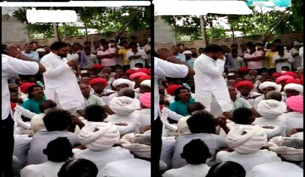 निकटवर्ती सिंदरथ में भावुक होकर आंसूं पोछते संयम लोढ़ा।