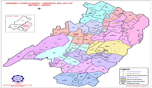 Map pindwada-Abu constituency Map