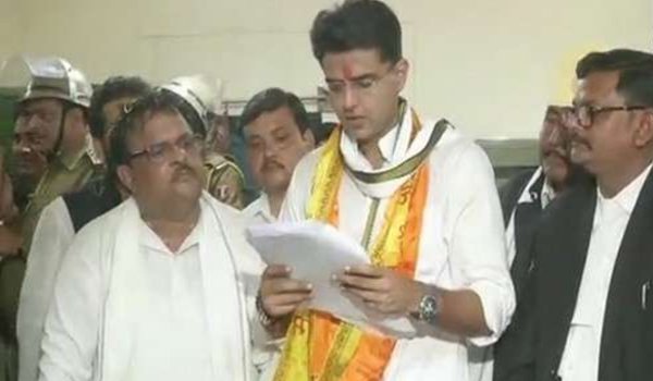 Rajasthan Congress President Sachin Pilot files nomination from tonk seat