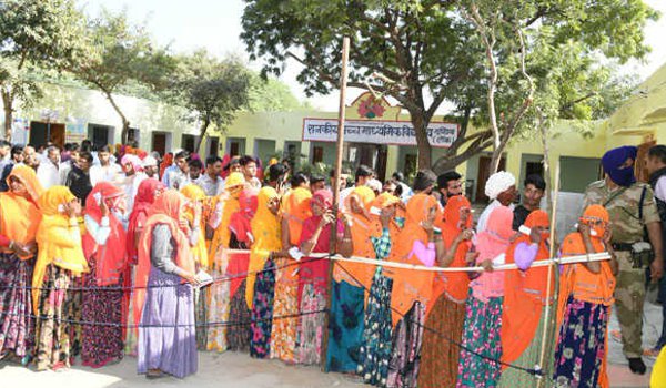 72 percent polling in rajasthan