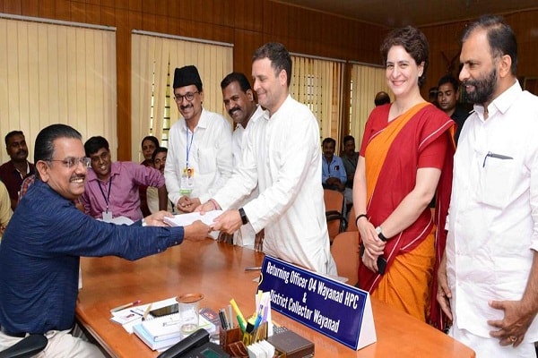 Rahul Gandhi files nomination papers from Kerala's Wayanad seat