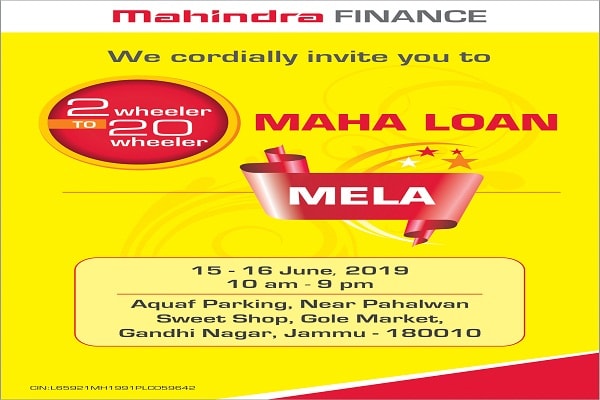 Mahindra Finance to organize 20-Wheeler Maha Lone Fair from 2-Wheeler in Jammu