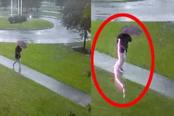 south carolina man nearly struck by lightning