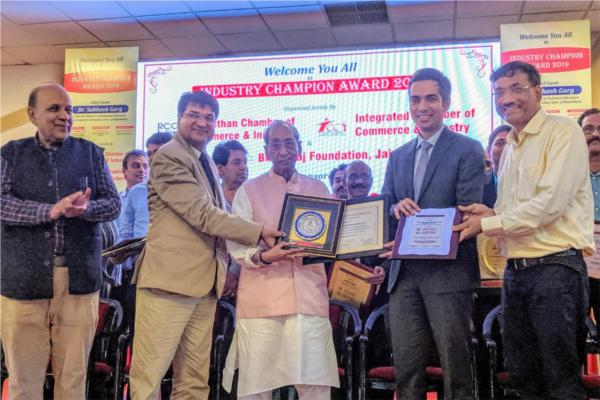 ruj group awarded by rajasthan chamber of commerce and industry