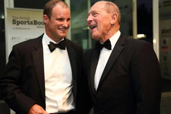 former-england-cricketers Geoffrey Boycott and Andrew Strauss receive the title of 'Knighthood