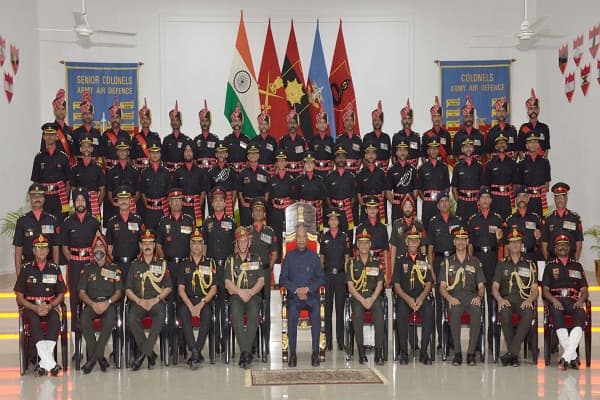 President Kovind honored the Army Air Force Defense Corps with the President's flag