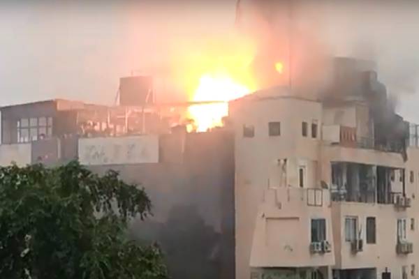 Gas cylinder Blast in kafka rooftop restaurant tonk road jaipur