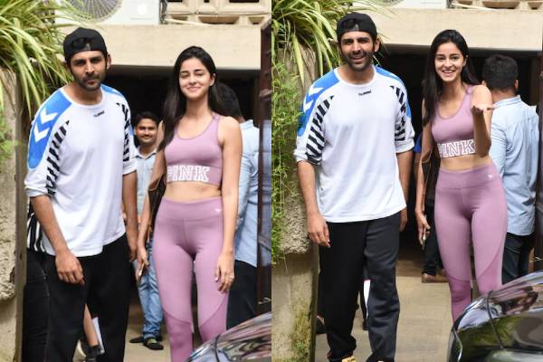 Ananya Pandey HOT look with Karthik Aryan