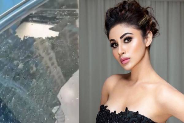 mouni roy car was damaged after large rock fell from mumbai metro construction site in juhu