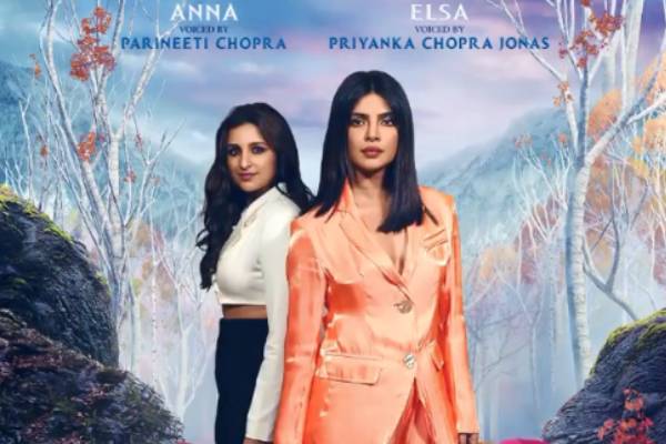 Priyanka and Parineeti gave voice to the Hindi version of Frozen 2