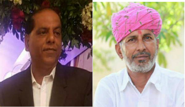 माउंट आबू के नव मनोनीत मंडल अध्यक्ष टेकचंद भम्भानी और कलंद्रि के हीदाराम।