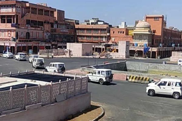 Police did flag march in curfew affected areas in Jaipur