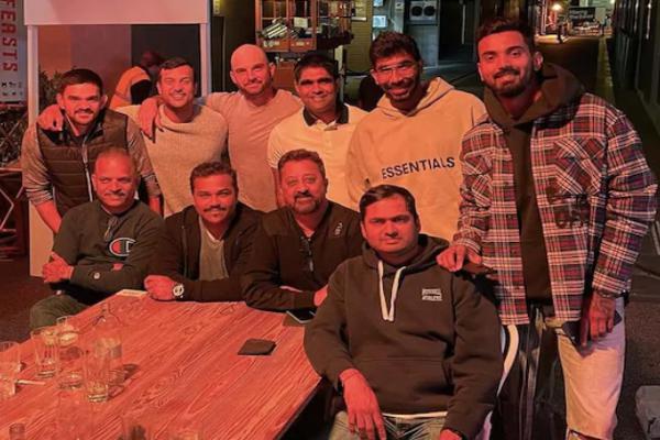 Players of Team India were seen celebrating the new year