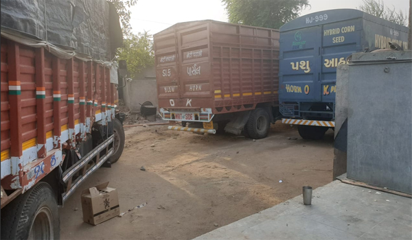 सिरोही जिले के भारजा में पकड़ा गया अवैध शराब का जखीरा।