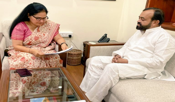 राजस्थान की मुख्य सचिव ऊषा शर्मा से मिले सिरोही विधायक संयम लोढ़ा।