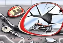 श्रीगंगानगर में दो मोटरसाइकिलों की भिड़ंत में पति की मौत, पत्नी घायल