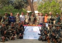 BSF ने भारत-पाकिस्तान अन्तर्राष्ट्रीय सीमा पर बरामद की 17 करोड़ की हेरोइन