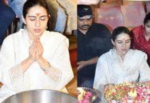 वाराणसी में गंगा आरती में शामिल हुई अभिनेत्री सारा अली खान