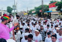 ऊबड़ा का देवरा से देवमाली धाम के लिए विशाल 26वीं पदयात्रा रवाना