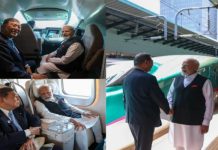 मोदी ने जापान के प्रधानमंत्री शिगेरू इशिबा के साथ बुलेट ट्रेन में की यात्रा