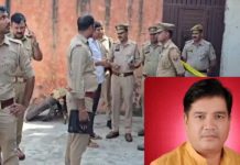 बुलंदशहर के खुर्जा में भाजपा नेता विनोद चौधरी की गला रेत कर हत्या