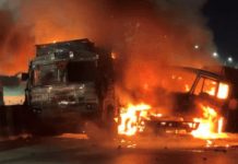 चित्तौड़गढ़ में ट्रक-ट्रेलर की टक्कर में ट्रेलर चालक की जलकर मौत