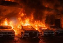 धमाकों से दहला झुंझुनूं शहर, मन्नत वर्कशॉप में रखीं 18 कारें जलाईं