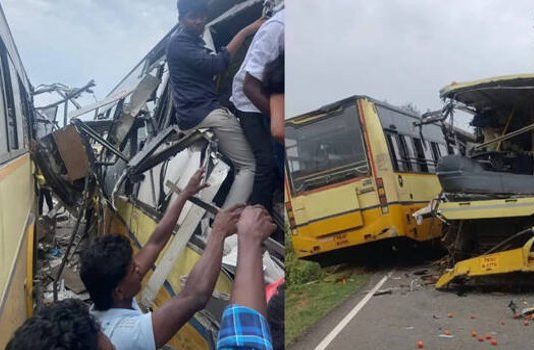 तमिलनाडु के शिवगंगा में बस दुर्घटना में 11 लोगों की मौत,30 घायल