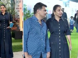 डेनिम में पावरफुल और क्लासी स्टाइल में नजर आईं विद्या बालन