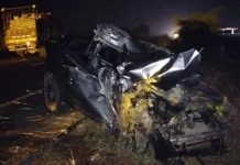 बारां में ट्रक- कार टक्कर में दो की मौत, तीन घायल