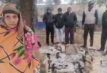 भरतपुर में वृद्धा के चाय के खोके में लगाई आग