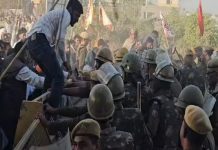 हनुमानगढ़ के राठीखेड़ा में एथेनॉल फैक्ट्री के खिलाफ महापंचायत में भीड़ बेकाबू