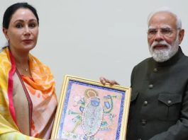 प्रधानमंत्री नरेन्द्र मोदी से उपमुख्यमंत्री दिया कुमारी ने की मुलाकात