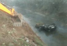 करौली में कालीसिल बांध की नहर में गिरी कार को पुलिस ने निकाला