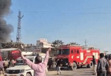 निम्बाहेड़ा में आयल टायर की दुकान में आग लगने से तीन झुलसे