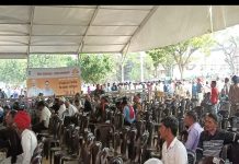 प्रशासन की मेहनत पर संगठन ने फेरा पानी, CM के भाषण के दौरान आधा खाली हुआ पांडाल