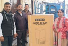 बनेवडा गांव की बालिका सीनियर स्कूल को वाटर कूलर सौंपा