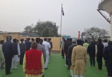 बांसवाडा में मधुकर स्मृति भवन संघ कार्यालय पर फहराया तिरंगा